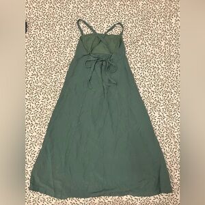 Madewell Green Linen Midi Dress, Size 2